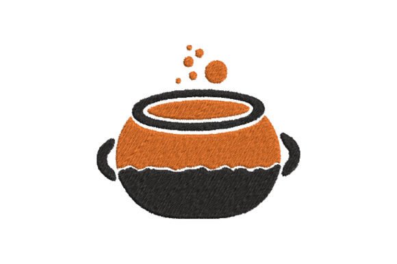 Review: Orange Black Halloween Cauldron for Etsy