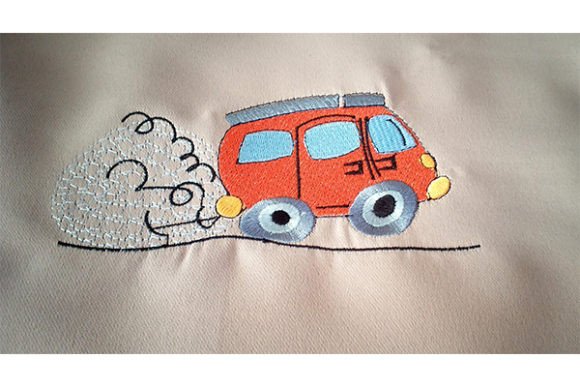 Reviewing the Speeding Cartoon Car Embroidery Design
