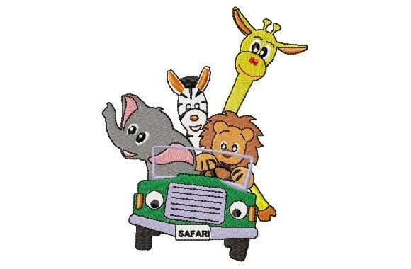 Safari Embroidery Design Review for Small Business Merch
